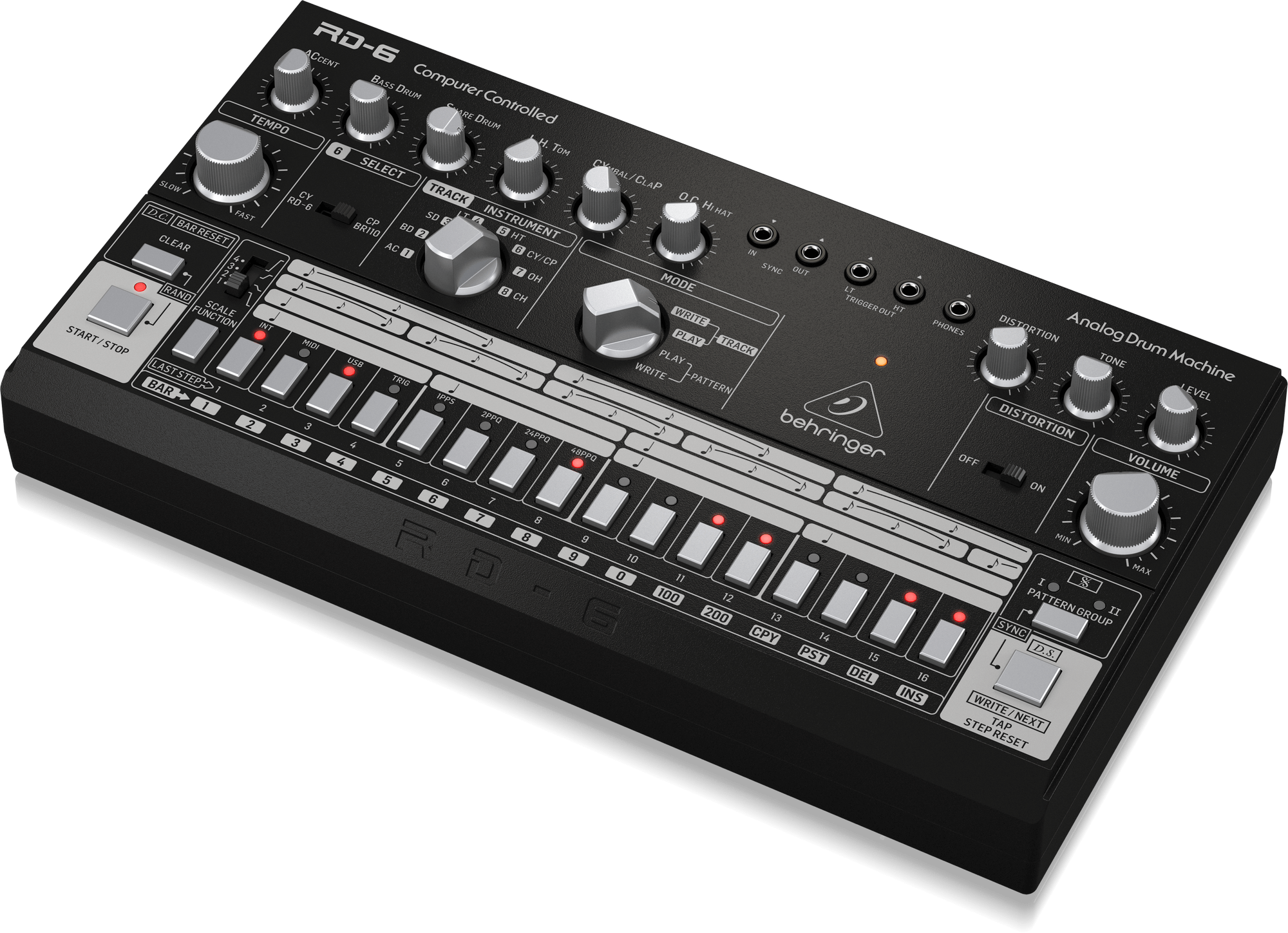 Behringer RD-6-BK Analog Drum Machine - Black | BEHRINGER , Zoso Music