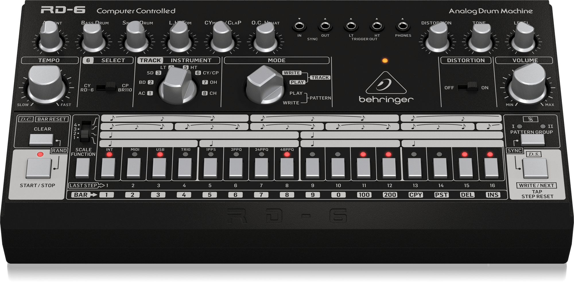 Behringer RD-6-BK Analog Drum Machine - Black | BEHRINGER , Zoso Music