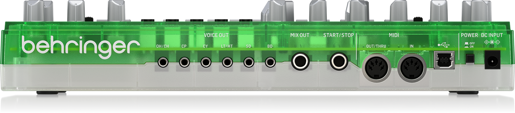Behringer RD-6-LM Analog Drum Machine - Green Translucent | BEHRINGER , Zoso Music