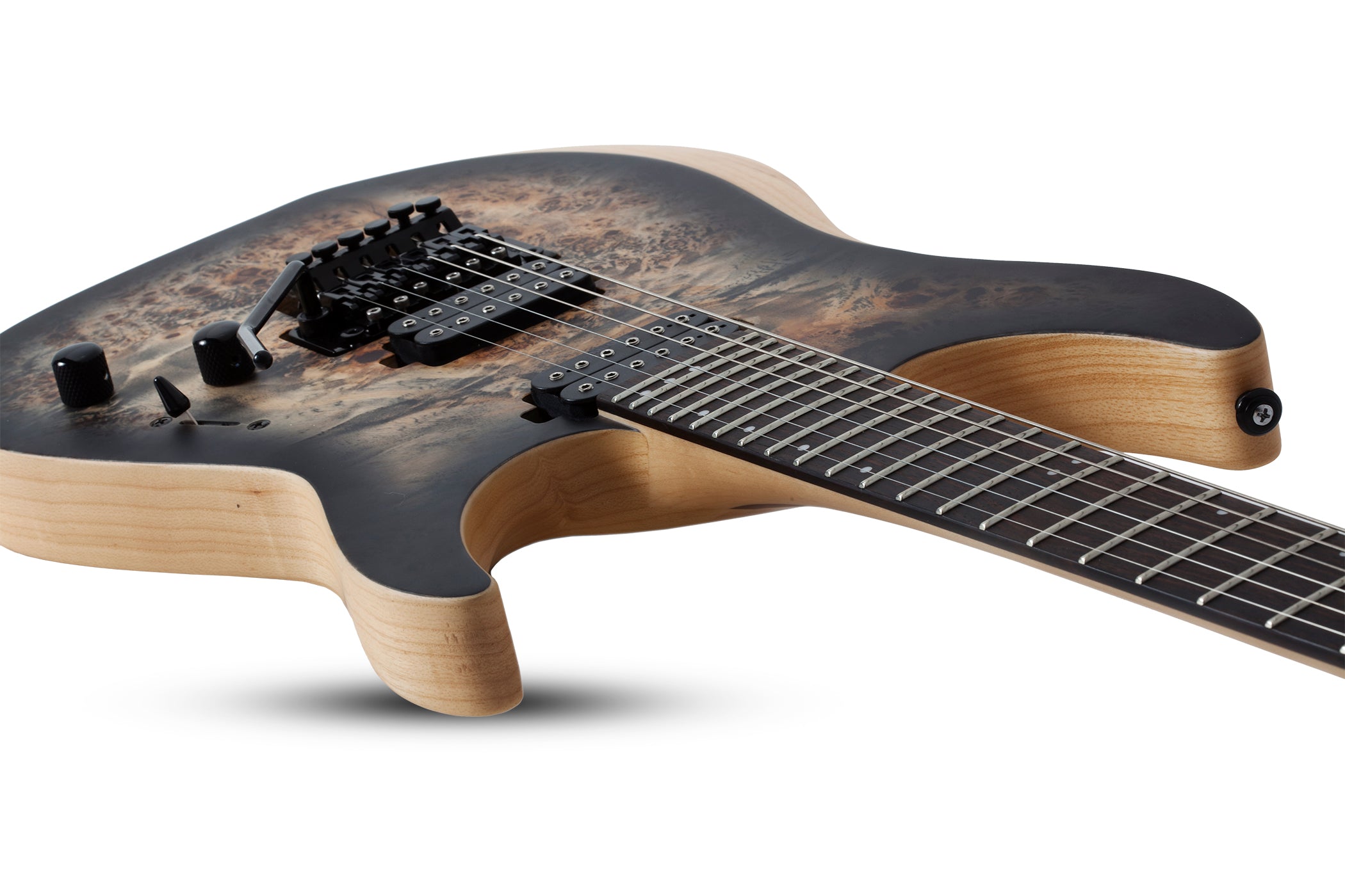 SCHECTER REAPER-6 FLYOD ROSE ELECTRIC GUITAR SATIN CHARCOAL BURST (1503) MADE IN INDONESIA, SCHECTER, ELECTRIC GUITAR, schecter-electric-guitar-reaper-6-fr-scb, ZOSO MUSIC SDN BHD