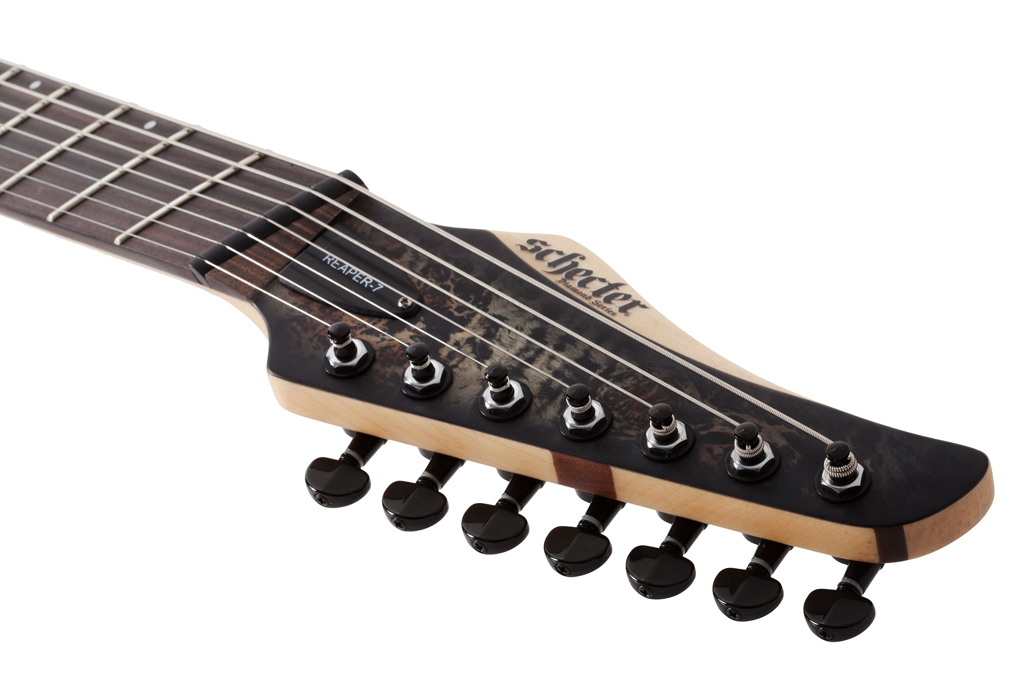 SCHECTER REAPER-7 MULTISCALE - SATIN CHARCOAL BURST (1509) MADE IN INDONESIA, SCHECTER, ELECTRIC GUITAR, schecter-electric-guitar-reaper-7-ms-scb, ZOSO MUSIC SDN BHD