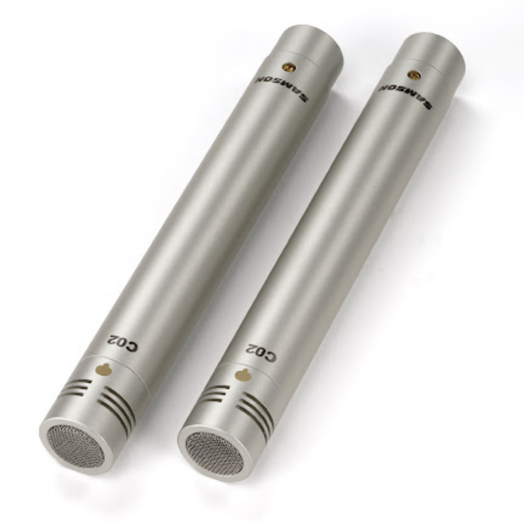 SAMSON C02 PENCIL CONDENSER MICROPHONE PAIR, SAMSON, CONDENSER MICROPHONE, samson-condenser-microphone-c02, ZOSO MUSIC SDN BHD