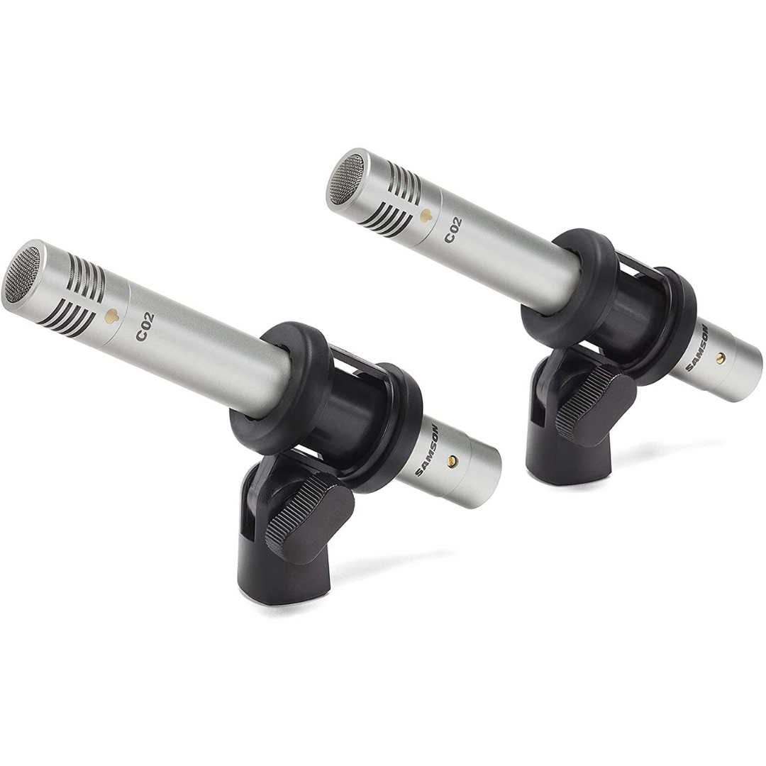 SAMSON C02 PENCIL CONDENSER MICROPHONE PAIR, SAMSON, CONDENSER MICROPHONE, samson-condenser-microphone-c02, ZOSO MUSIC SDN BHD