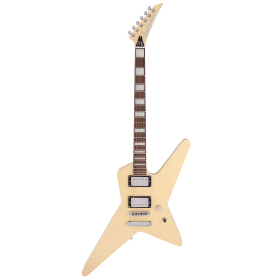 JACKSON PRO SERIES GUS G. SIGNATURE STAR WITH MAPLE NECK, PAU FERRO FINGERBOARD AND 2 HUMBUCKING PICKUPS - IVORY COLOR, JACKSON, ELECTRIC GUITAR, jackson-electric-guitar-j08-291-9000-555, ZOSO MUSIC SDN BHD