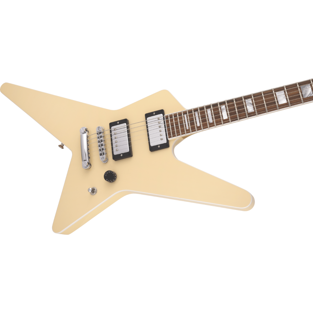 JACKSON PRO SERIES GUS G. SIGNATURE STAR WITH MAPLE NECK, PAU FERRO FINGERBOARD AND 2 HUMBUCKING PICKUPS - IVORY COLOR, JACKSON, ELECTRIC GUITAR, jackson-electric-guitar-j08-291-9000-555, ZOSO MUSIC SDN BHD