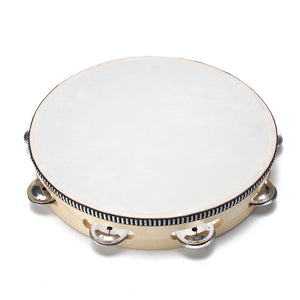 KM 10IN DOUBLE ROW JINGLE TAMBOURINE WITH SKIN TH10-16, KM, SCHOOL INSTRUMENT, km-school-instrument-th1016, ZOSO MUSIC SDN BHD