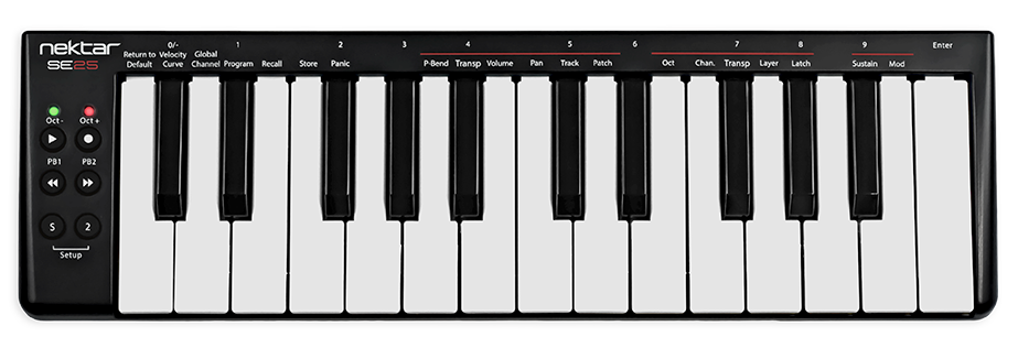 NEKTAR SE25 25 VELOCITY-SENSITIVE MINI KEYS USB MIDI CONTROLLER KEYBOARD SPORTS A FULL-SIZE KEYBOARD, NEKTAR, MIDI CONTROLLER, nektar-midi-controller-se25, ZOSO MUSIC SDN BHD
