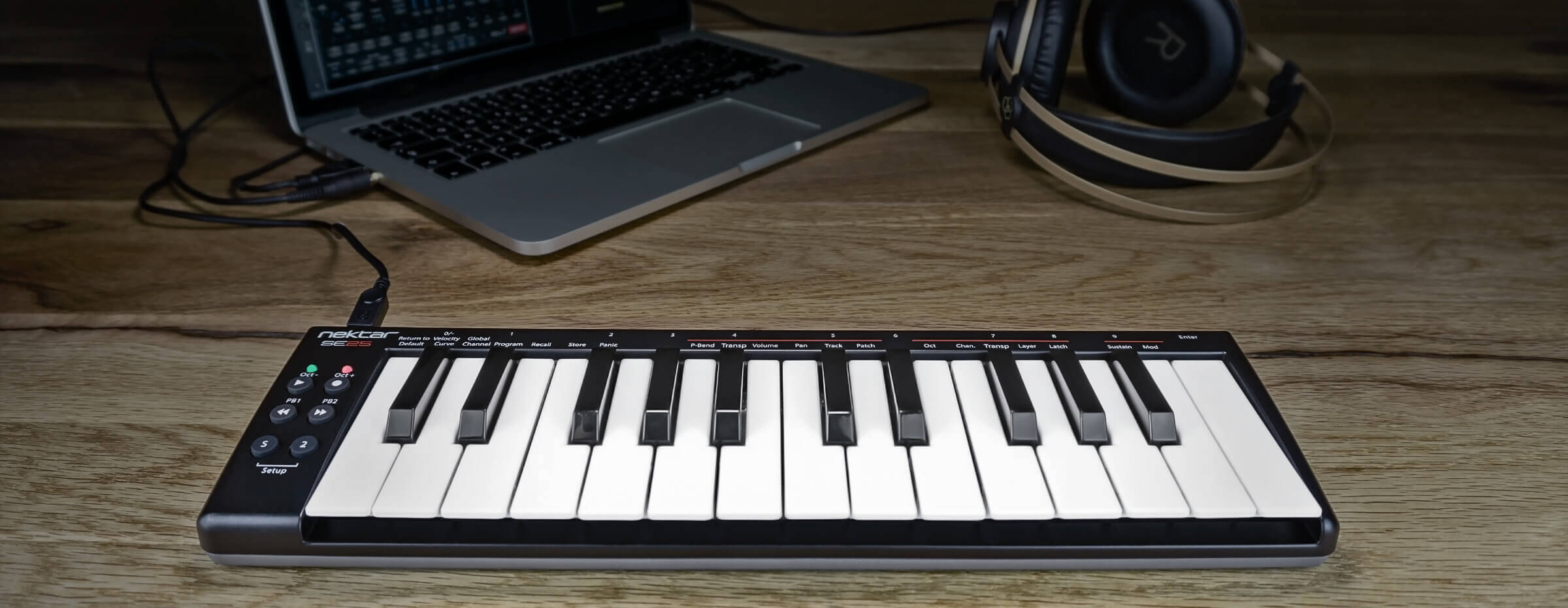 NEKTAR SE25 25 VELOCITY-SENSITIVE MINI KEYS USB MIDI CONTROLLER KEYBOARD SPORTS A FULL-SIZE KEYBOARD, NEKTAR, MIDI CONTROLLER, nektar-midi-controller-se25, ZOSO MUSIC SDN BHD