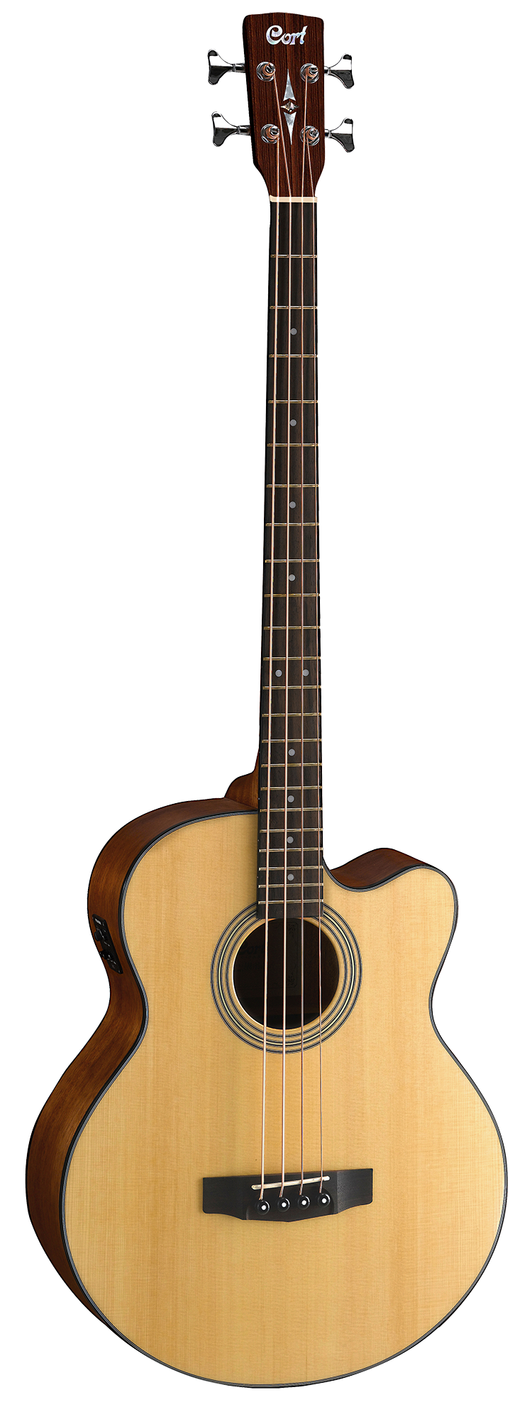 Cort SJB-5F Acoustic Bass Guitar With Bag Natural Satin | CORT , Zoso Music