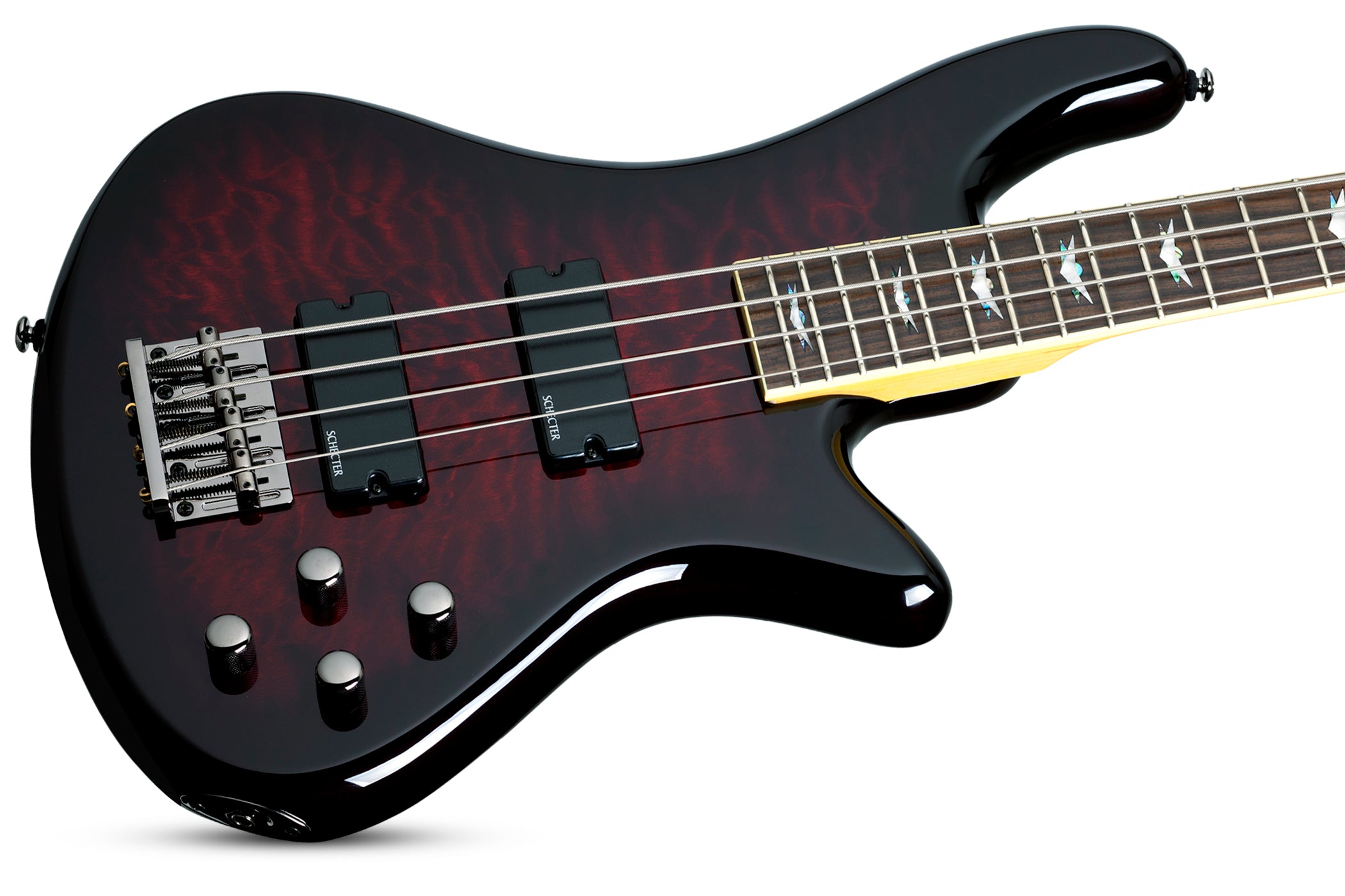 SCHECTER STILETTO EXTREME-4 STRING BASS GUITAR - BLACK CHERRY (2500) MADE IN INDONESIA, SCHECTER, BASS GUITAR, schecter-bass-guitar-stiletto-extreme4-bc, ZOSO MUSIC SDN BHD
