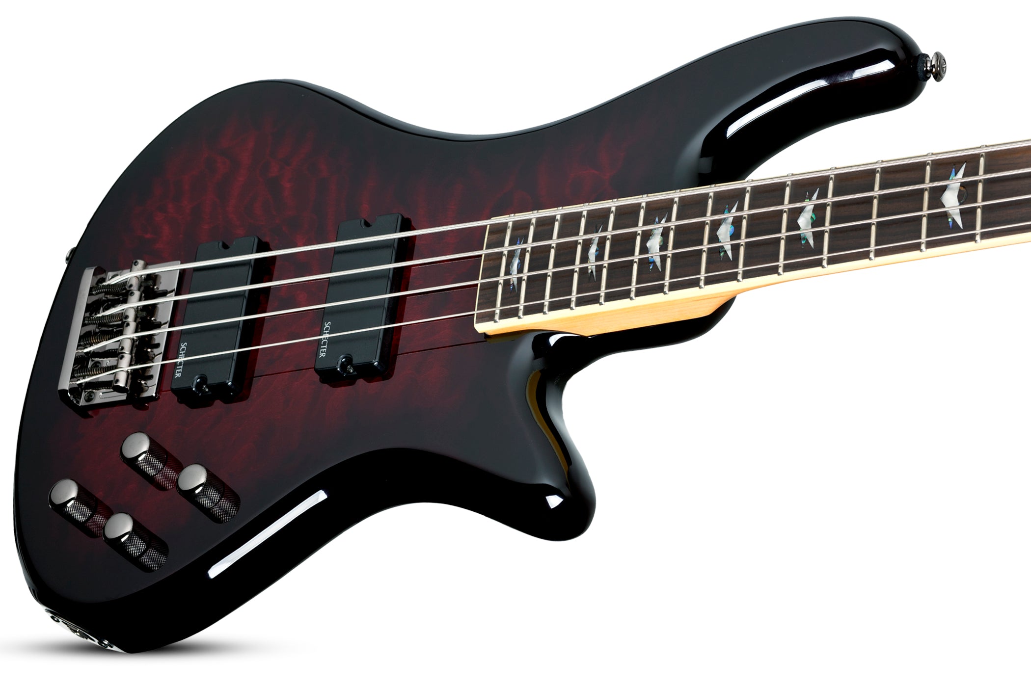 SCHECTER STILETTO EXTREME-4 STRING BASS GUITAR - BLACK CHERRY (2500) MADE IN INDONESIA, SCHECTER, BASS GUITAR, schecter-bass-guitar-stiletto-extreme4-bc, ZOSO MUSIC SDN BHD