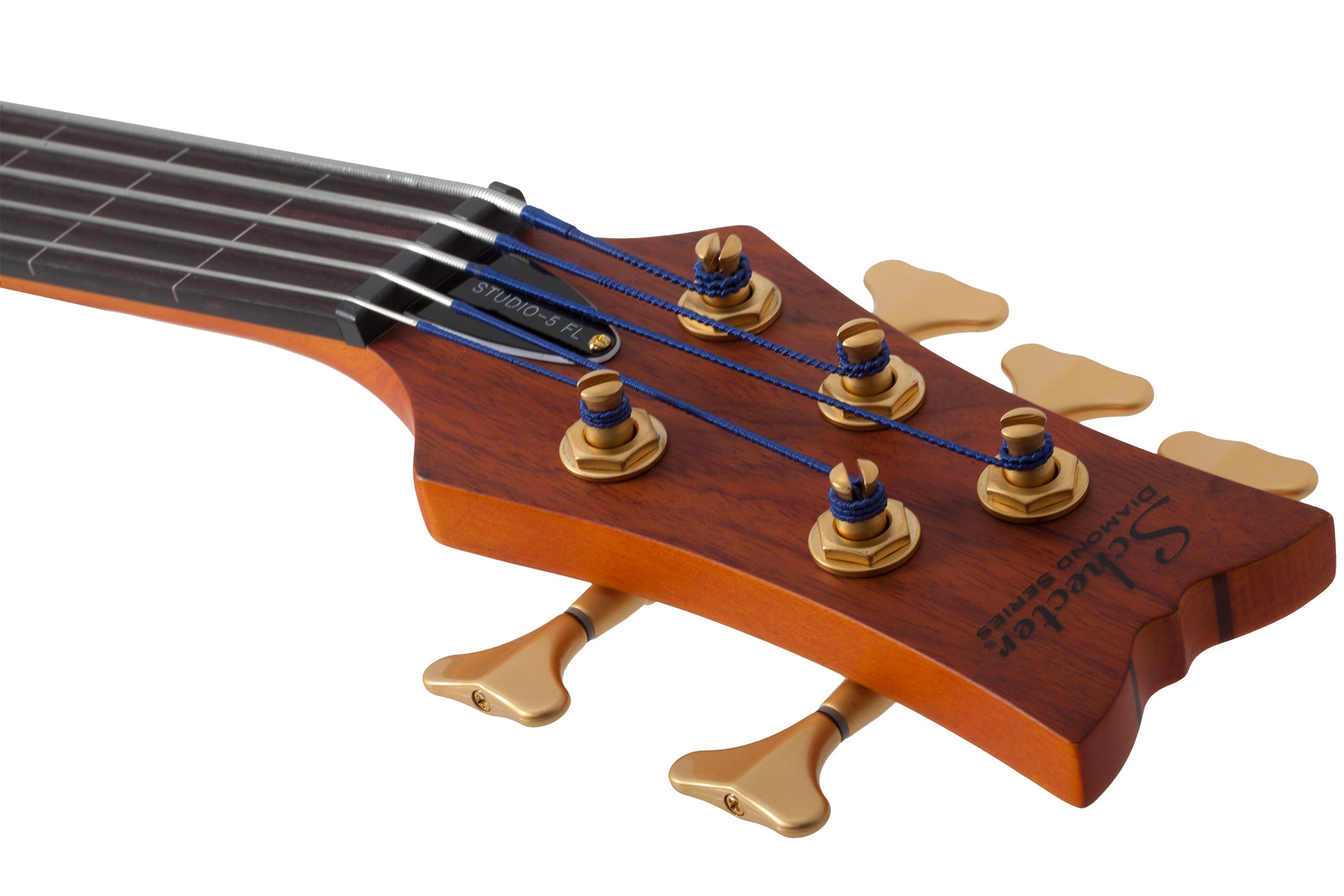 SCHECTER STILETTO STUDIO-5 FL FRETLESS 5-STRING BASS - HONEY SATIN (2770) MADE IN KOREA, SCHECTER, BASS GUITAR, schecter-bass-guitar-sti-studio5-fl-hs, ZOSO MUSIC SDN BHD