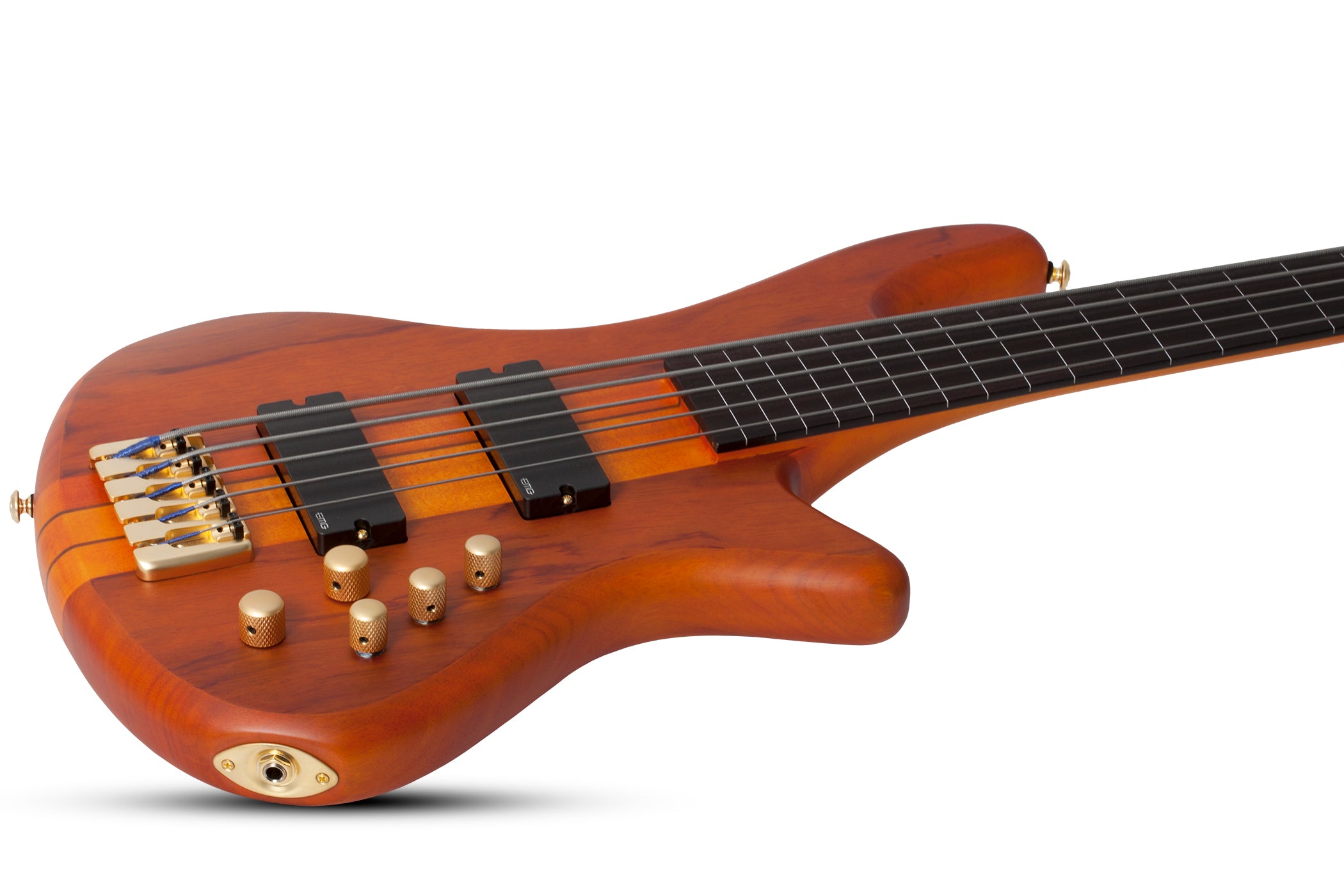 SCHECTER STILETTO STUDIO-5 FL FRETLESS 5-STRING BASS - HONEY SATIN (2770) MADE IN KOREA, SCHECTER, BASS GUITAR, schecter-bass-guitar-sti-studio5-fl-hs, ZOSO MUSIC SDN BHD