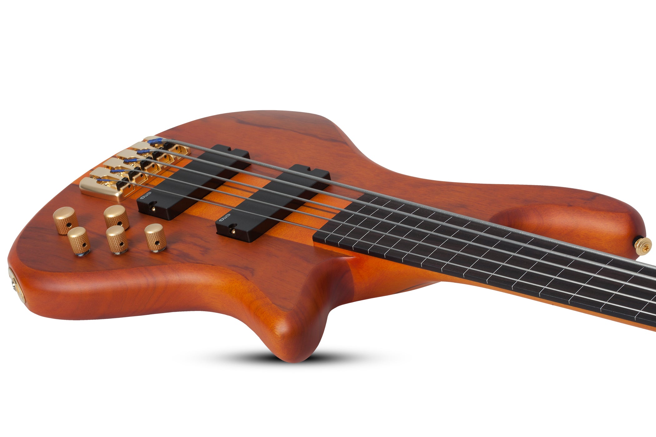 SCHECTER STILETTO STUDIO-5 FL FRETLESS 5-STRING BASS - HONEY SATIN (2770) MADE IN KOREA, SCHECTER, BASS GUITAR, schecter-bass-guitar-sti-studio5-fl-hs, ZOSO MUSIC SDN BHD