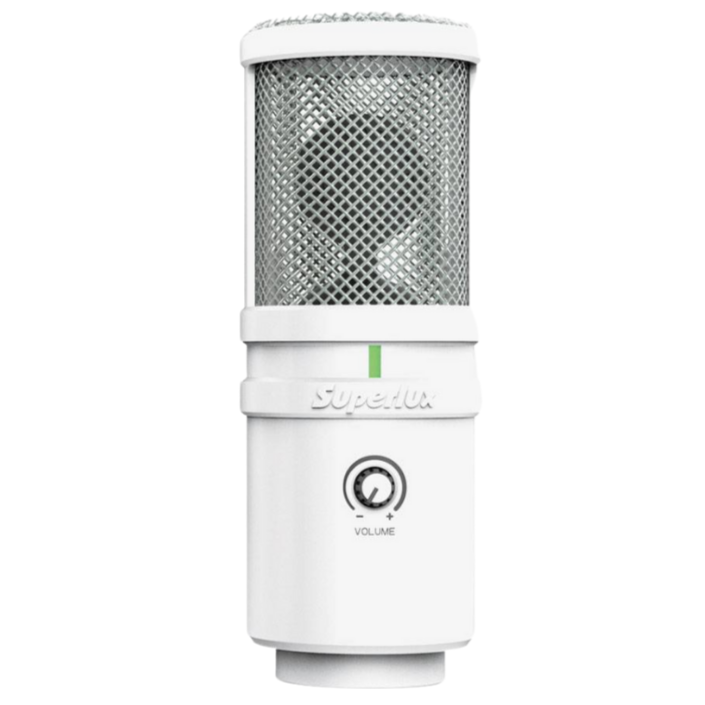 SUPERLUX E205U MKII USB STUDIO CONDENSER MICROPHONE COLOUR WHITE, SUPERLUX, CONDENSER MICROPHONE, superlux-microphone-sup-e205u-mkii-wh, ZOSO MUSIC SDN BHD