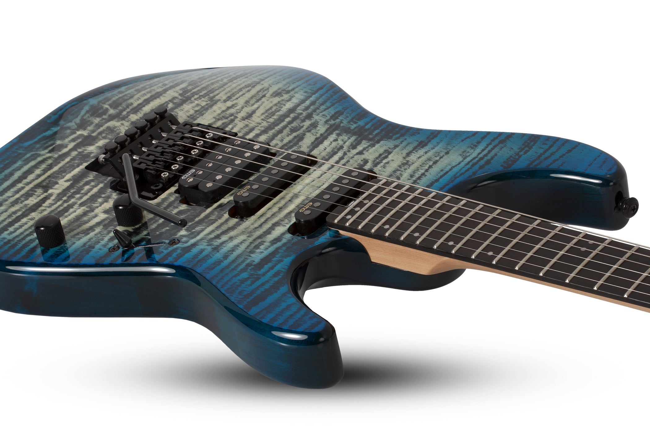 SCHECTER SUN VALLEY SUPER SHREDDER III FLOYD ROSE ELECTRIC GUITAR SKY BURST COLOR (1277) MADE IN INDONESIA, SCHECTER, ELECTRIC GUITAR, schecter-electric-guitar-scchsunvalley-ssiii-fr-sb, ZOSO MUSIC SDN BHD