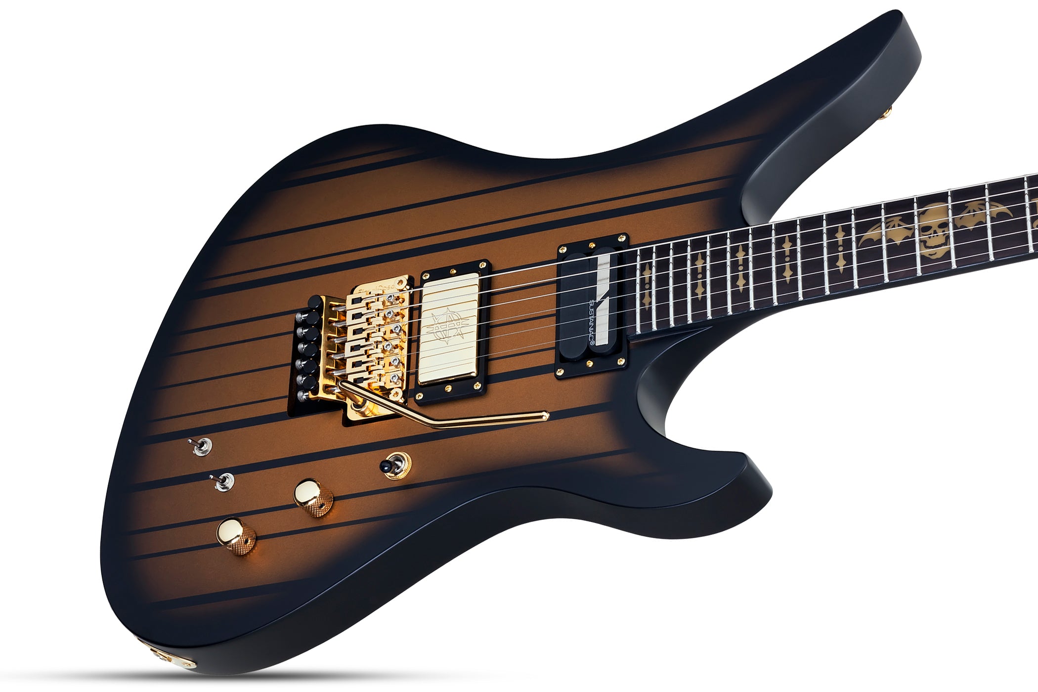 SCHECTER ELECTRIC GUITAR SYNYSTER CUSTOM S SUSTAINIAC FR SATIN GOLD BURST (1743) MADE IN KOREA, SCHECTER, ELECTRIC GUITAR, schecter-electric-guitar-syncustoms-sgb, ZOSO MUSIC SDN BHD