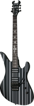 SCHECTER ELECTRIC GUITAR SYNYSTER GATES STANDARD GLOSS BLACK WITH SILVER PINSTRIPES (1739) MADE IN INDONESIA, SCHECTER, ELECTRIC GUITAR, schecter-electric-guitar-synstd-gbsp, ZOSO MUSIC SDN BHD