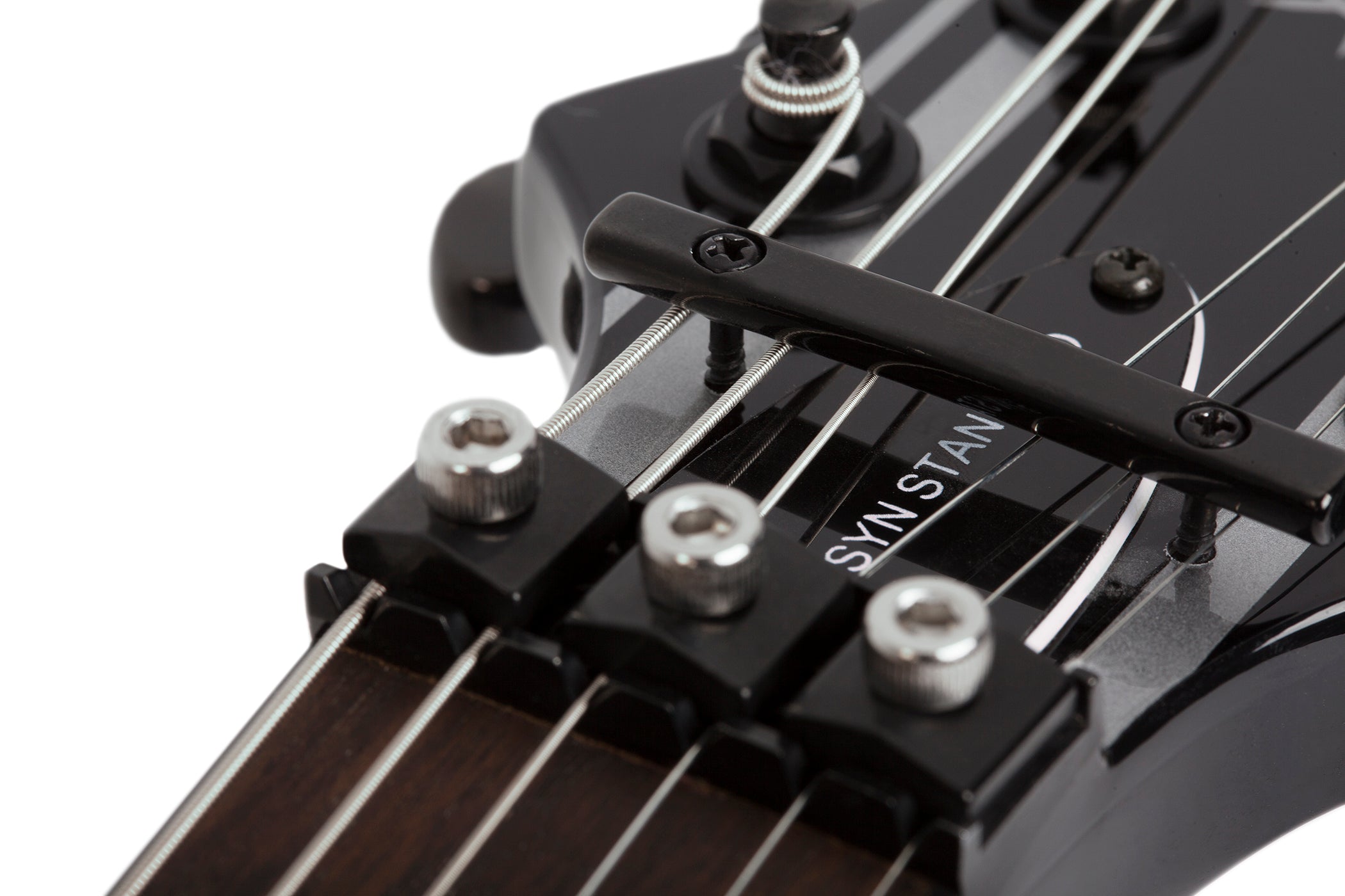 SCHECTER ELECTRIC GUITAR SYNYSTER GATES STANDARD GLOSS BLACK WITH SILVER PINSTRIPES (1739) MADE IN INDONESIA, SCHECTER, ELECTRIC GUITAR, schecter-electric-guitar-synstd-gbsp, ZOSO MUSIC SDN BHD