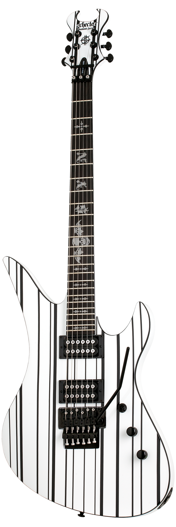 SCHECTER SYNYSTER GATES STANDARD - GLOSS WHITE WITH BLACK PINSTRIPES (1746) MADE IN INDONESIA, SCHECTER, ELECTRIC GUITAR, schecter-electric-guitar-synstd-gwbp, ZOSO MUSIC SDN BHD