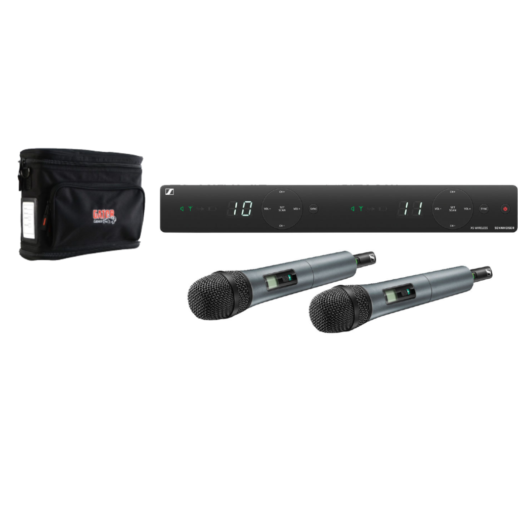 SENNHEISER XSW 1-835 DUAL WIRELESS DUAL HANDHELD MICROPHONE SYSTEM WITH GATOR GM-DUALW WIRELESS BAG (XSW1 835), SENNHEISER, WIRELESS MICROPHONE SYSTEM, sennheiser-wireless-microphone-system-xsw1835d-gmdualw, ZOSO MUSIC SDN BHD