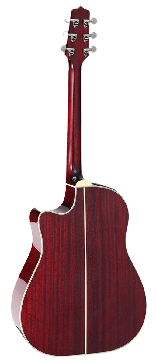 TAKAMINE CP6SSDC CUSTOM PRO SERIES SLOPED SHOULDER DREADNOUGHT CUTAWAY ACOUSTIC-ELECTRIC GUITAR, CHERRY SUNBURST, CTP-3 PREAMP & HARD CASE (MADE IN JAPAN)