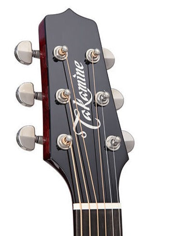 TAKAMINE CP6SSDC CUSTOM PRO SERIES SLOPED SHOULDER DREADNOUGHT CUTAWAY ACOUSTIC-ELECTRIC GUITAR, CHERRY SUNBURST, CTP-3 PREAMP & HARD CASE (MADE IN JAPAN)