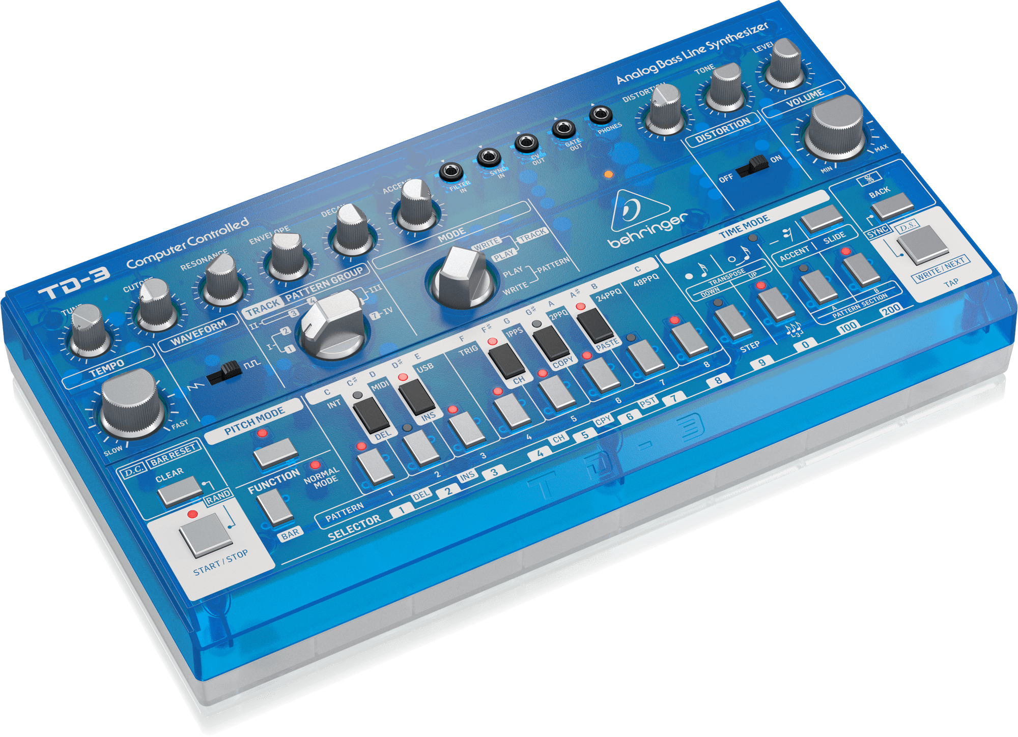Behringer TD-3-BB Analog Bass Line Synthesizer - Baby Blue | BEHRINGER , Zoso Music