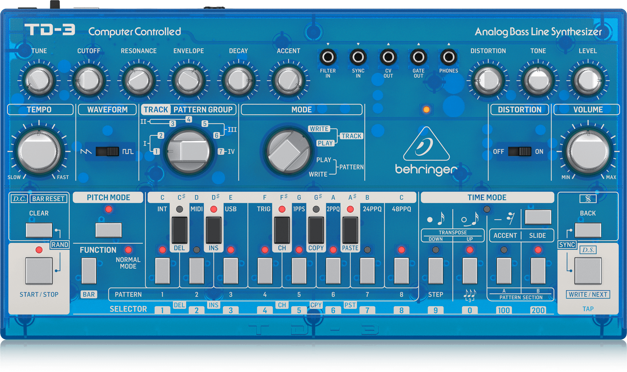 Behringer TD-3-BB Analog Bass Line Synthesizer - Baby Blue | BEHRINGER , Zoso Music