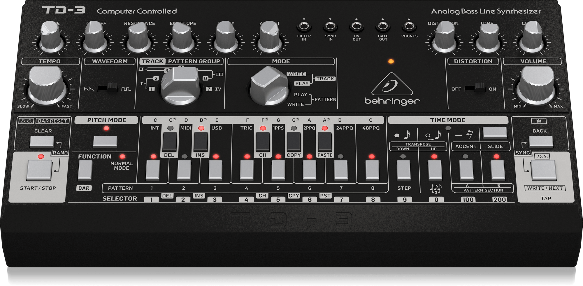 Behringer TD-3-BK Analog Bass Line Synthesizer - Black | BEHRINGER , Zoso Music
