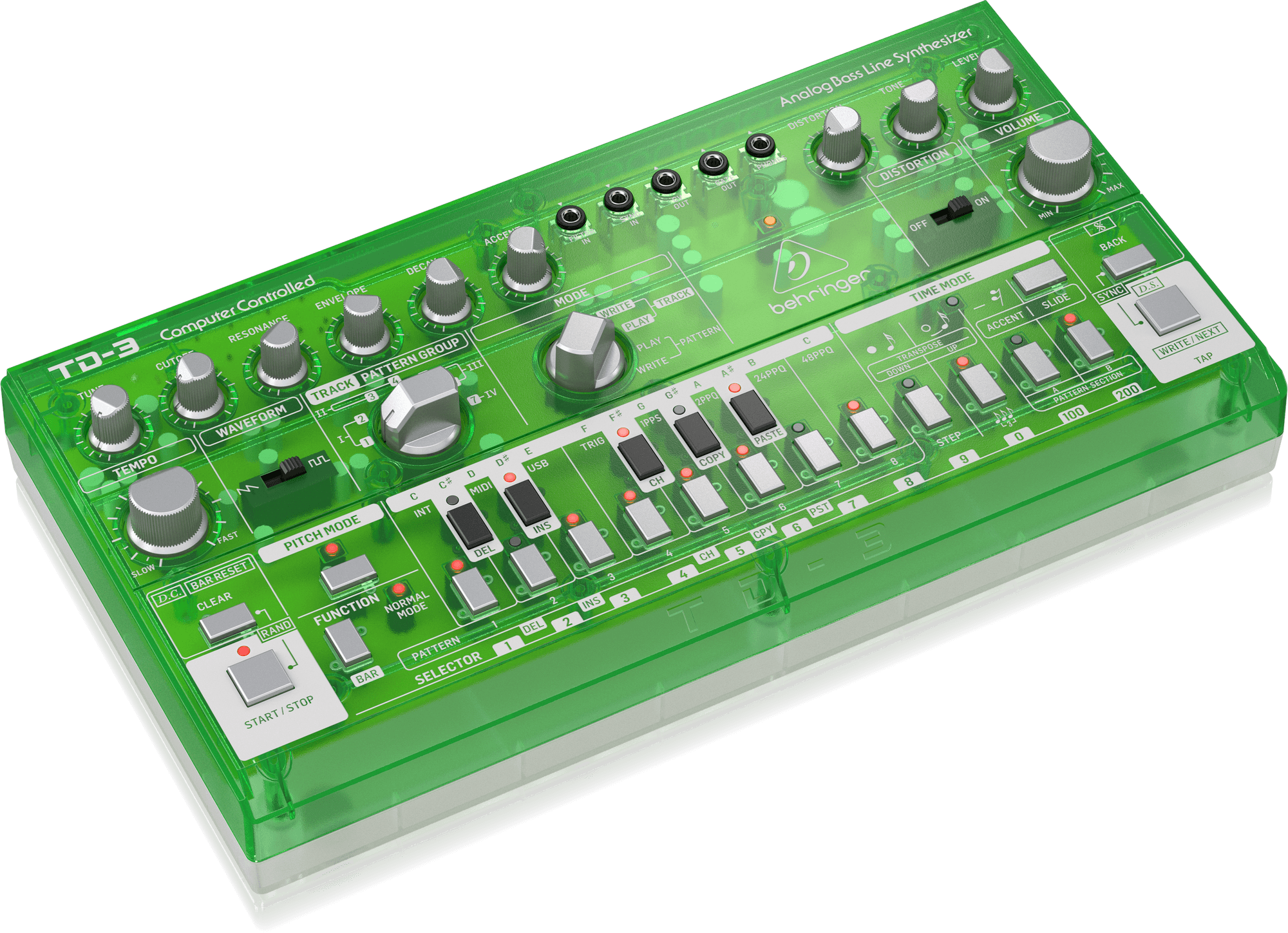 Behringer TD-3-LM Analog Bass Line Synthesizer - Lime | BEHRINGER , Zoso Music