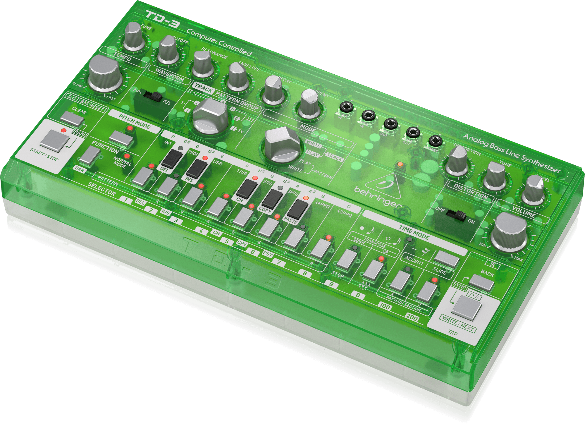 Behringer TD-3-LM Analog Bass Line Synthesizer - Lime | BEHRINGER , Zoso Music