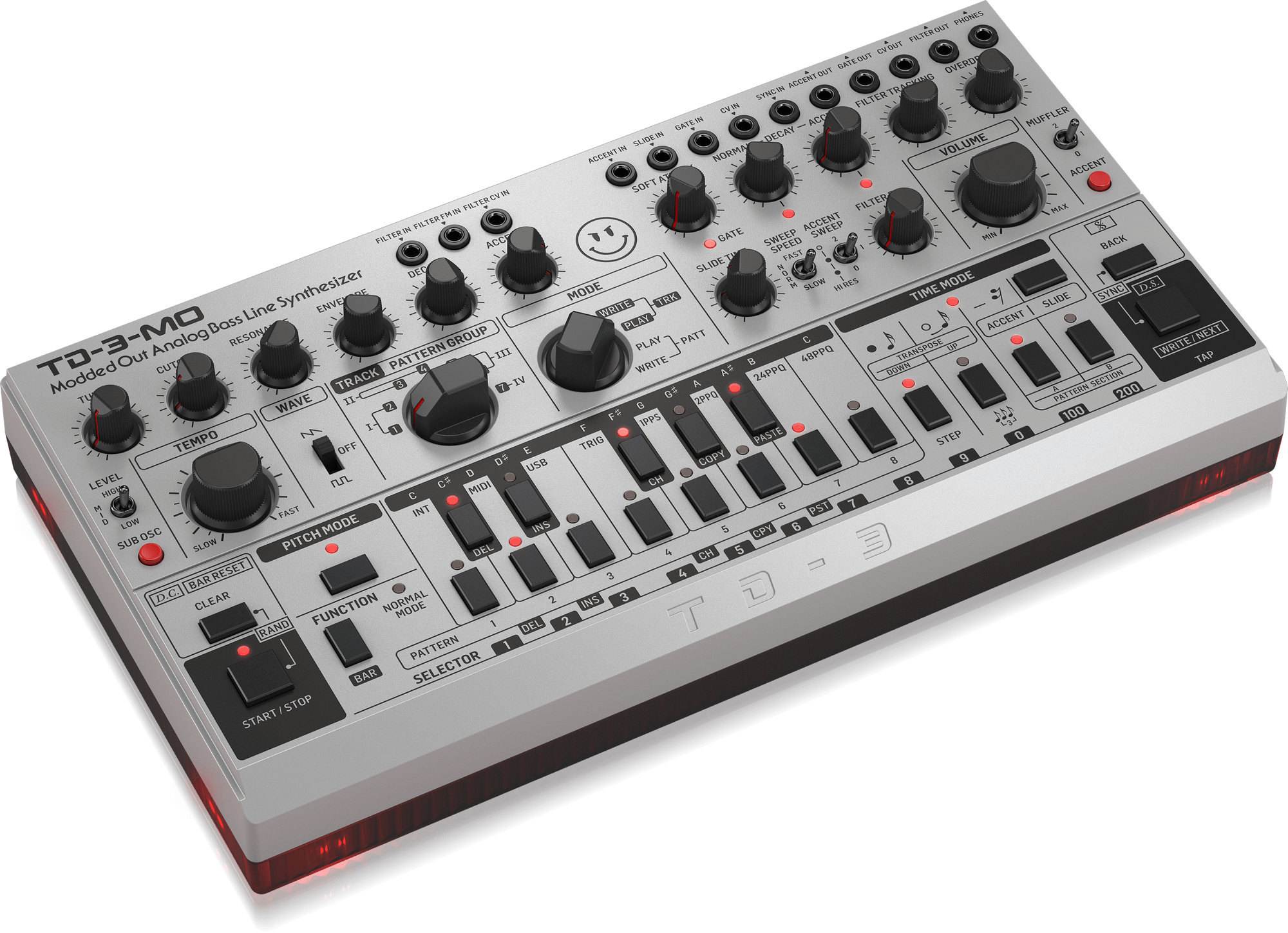 Behringer TD-3-MO-SR Analog Bass Line Synthesizer - Silver | BEHRINGER , Zoso Music