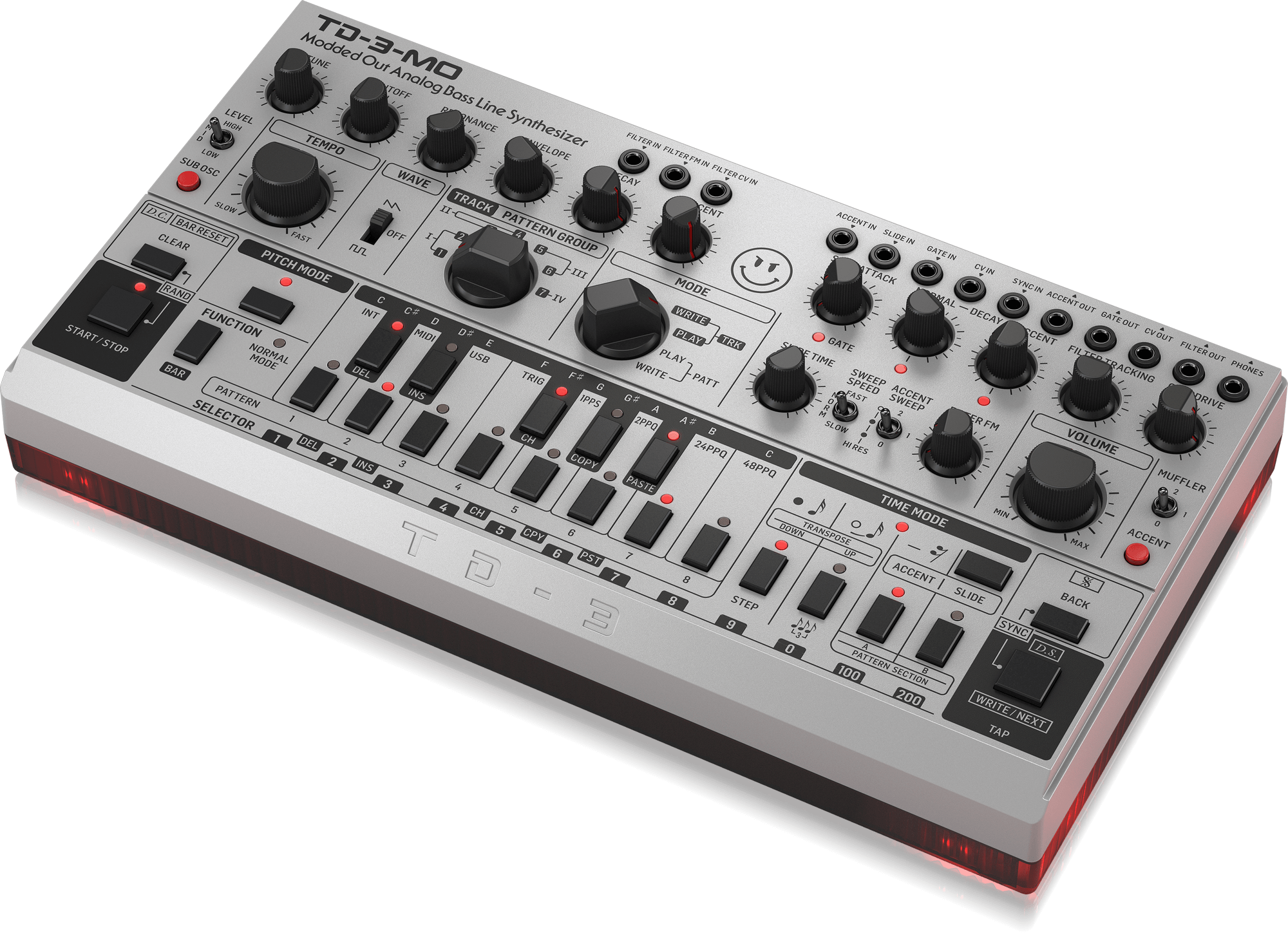 Behringer TD-3-MO-SR Analog Bass Line Synthesizer - Silver | BEHRINGER , Zoso Music
