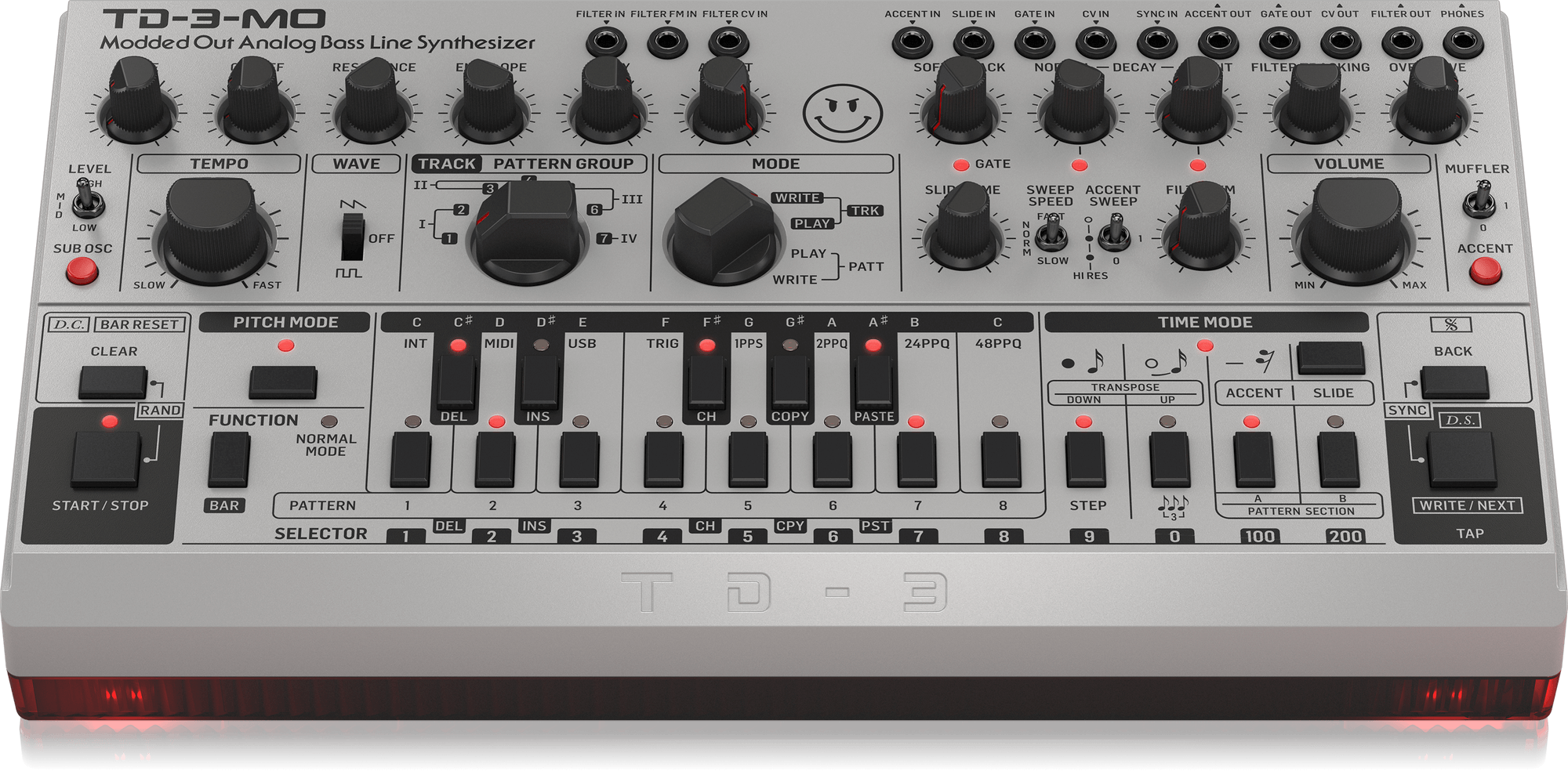 Behringer TD-3-MO-SR Analog Bass Line Synthesizer - Silver | BEHRINGER , Zoso Music