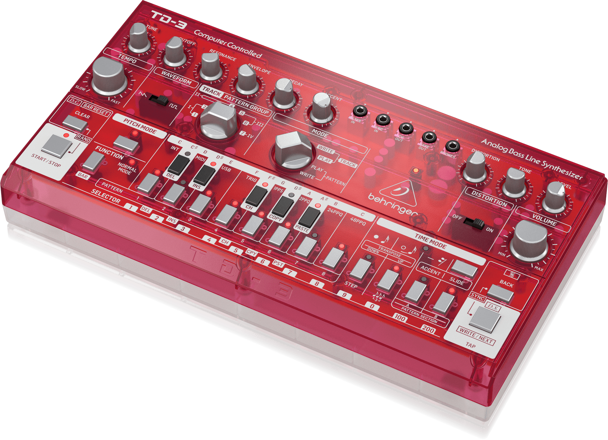 Behringer TD-3-SB Analog Bass Line Synthesizer - Strawberry | BEHRINGER , Zoso Music