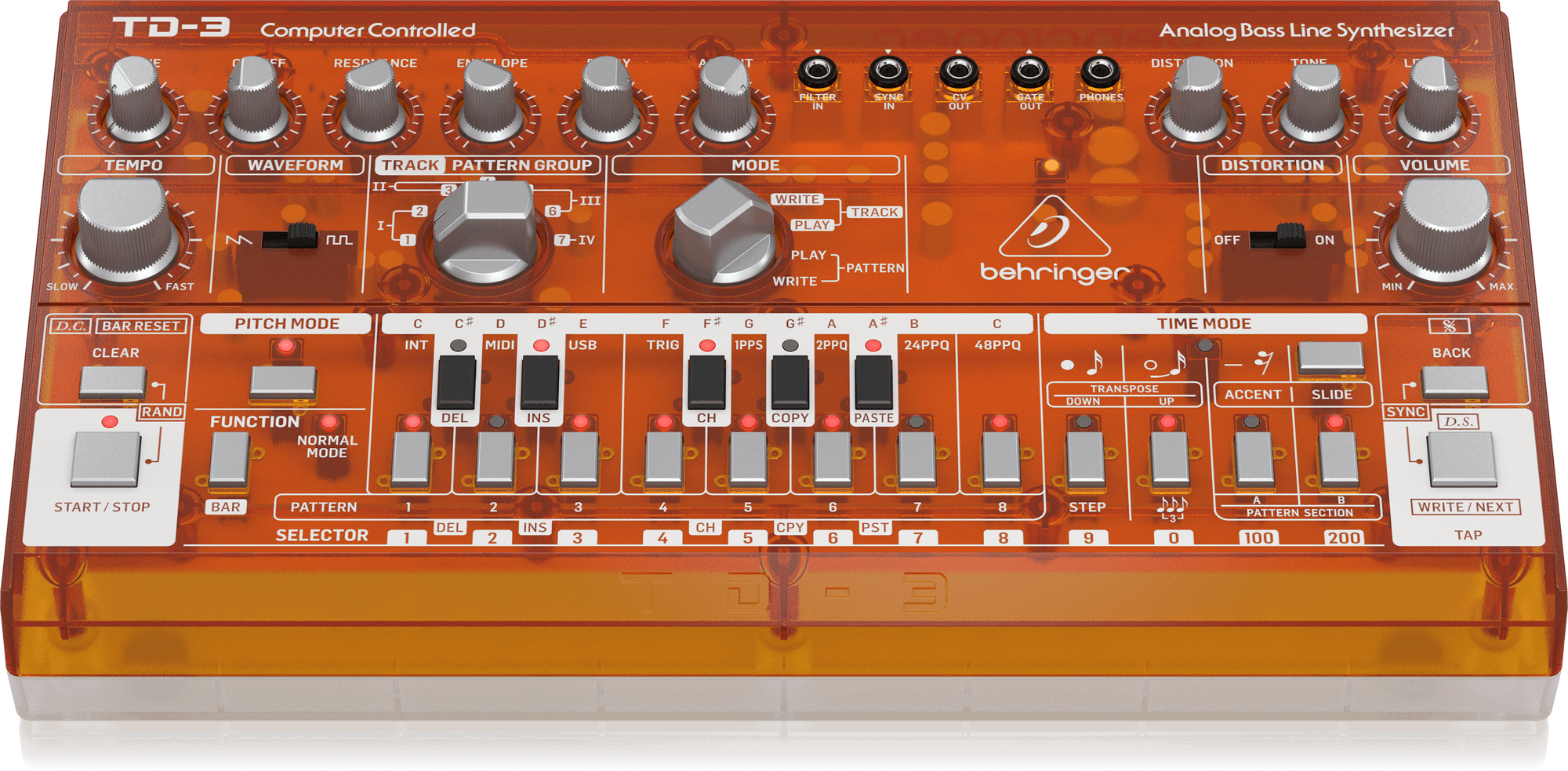 Behringer TD-3-TG Analog Bass Line Synthesizer - Tangerine | BEHRINGER , Zoso Music