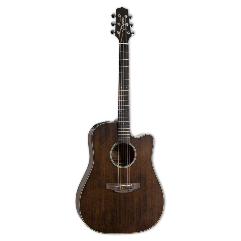 TAKAMINE P1DC SM PRO SERIES DREADNOUGHT CUTAWAY SOLID CEDAR TOP, SATIN MOLASSES SAPELE B/S, CT4BII PREAMP & HARD CASE