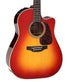 TAKAMINE CP6SSDC CUSTOM PRO SERIES SLOPED SHOULDER DREADNOUGHT CUTAWAY ACOUSTIC-ELECTRIC GUITAR, CHERRY SUNBURST, CTP-3 PREAMP & HARD CASE (MADE IN JAPAN) |  TAKAMINE |  ACOUSTIC GUITAR |  Zoso Music