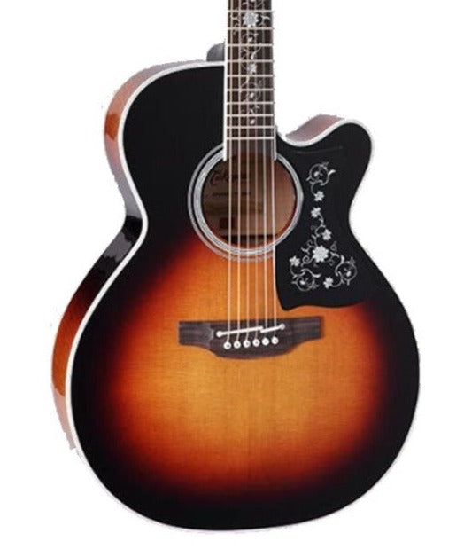 TAKAMINE EF450C-TT BSB THERMAL TOP SERIES NEX CUTAWAY ACOUSTIC-ELECTRIC GUITAR, BROWN SUNBURST, TLD-2 PREAMP & HARD CASE (MADE IN JAPAN)