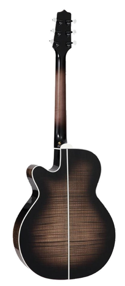 TAKAMINE EF450C-TT TBB THERMAL TOP SERIES NEX CUTAWAY ACOUSTIC-ELECTRIC GUITAR, TRANSPARENT BLACK BURST, TLD-2 PREAMP & HARD CASE (MADE IN JAPAN)