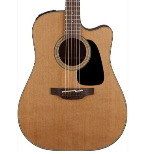 Takamine Acoustic-Electric P1DC Pro Series Dreadnought Cutaway Solid Cedar Top Sapele B/S, CT4BII Preamp & Hard Case