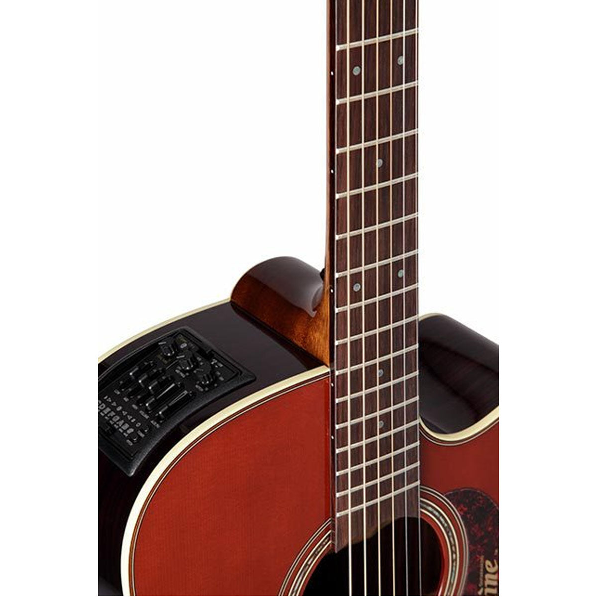 Takamine P5DC-WB Dreadnought Cutaway Acoustic-Electric Guitar W/Case - Whiskey Brown