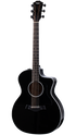 TAYLOR 214CE DLX - BLACK, LAYERED SAPELE BACK AND SIDES WITH HARDCASE (214CEBLK DLX / 214CE BLK DLX), TAYLOR, ACOUSTIC GUITAR, taylor-acoustic-guitar-214ce-blkdlx, ZOSO MUSIC SDN BHD