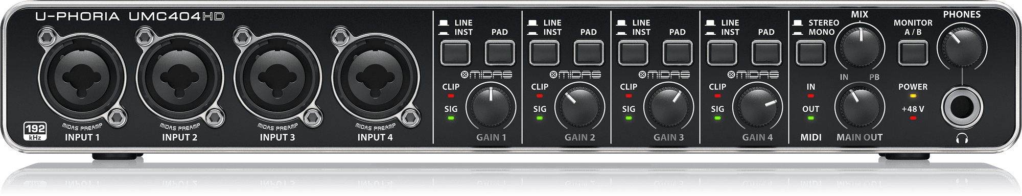 Behringer U-Phoria UMC-404HD USB 2.0 Audio Interface (UMC404HD / UMC 404HD) | BEHRINGER , Zoso Music