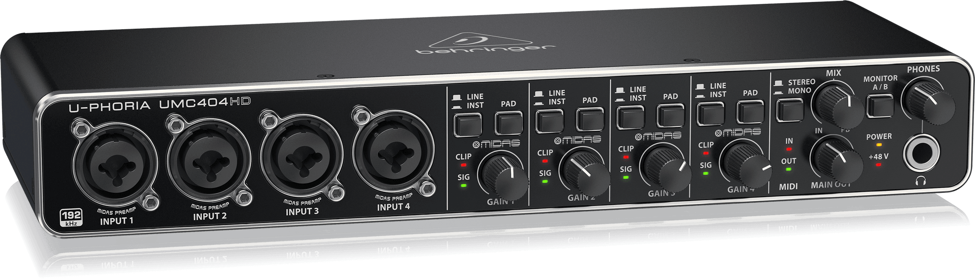 Behringer U-Phoria UMC-404HD USB 2.0 Audio Interface (UMC404HD / UMC 404HD) | BEHRINGER , Zoso Music