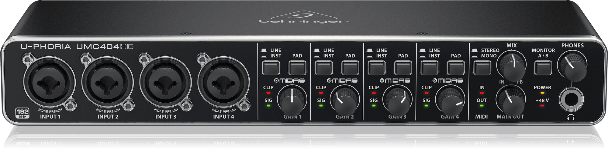 Behringer U-Phoria UMC-404HD USB 2.0 Audio Interface (UMC404HD / UMC 404HD) | BEHRINGER , Zoso Music