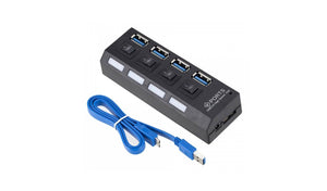 USB HUB 4 PORT USB 3.0, 4 USB PORTS PLUG AND PLAY, WITH 1 USB CABLE &1 POWER ADAPTER HUB-4HUB3.0, NEOWOOD, POWER ADAPTOR, neowood-power-adaptor-hub-4hub3-0, ZOSO MUSIC SDN BHD