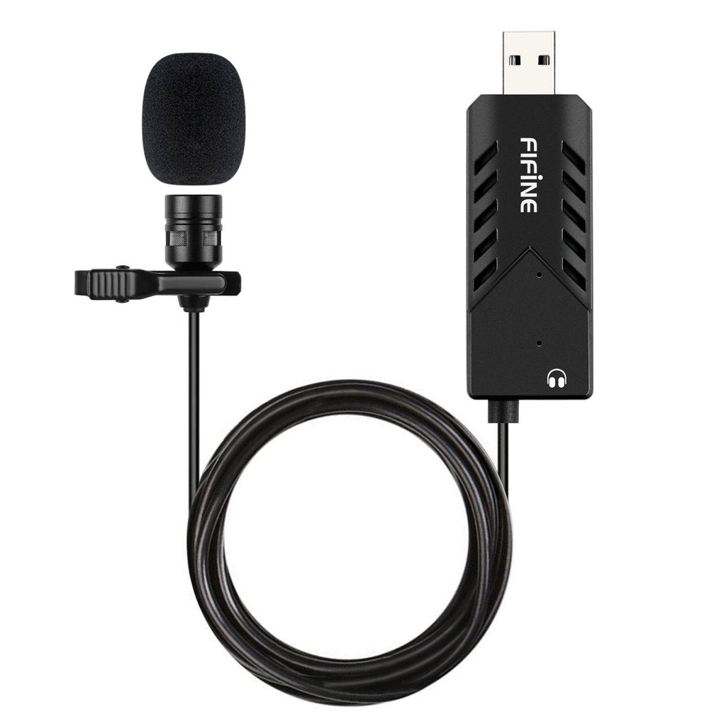 FIFINE K053 LAVALIER CLIP-ON CARDIOID CONDENSER USB LAPEL MICROPHONE, FIFINE, WIRELESS MICROPHONE SYSTEM, fifine-microphone-k053, ZOSO MUSIC SDN BHD