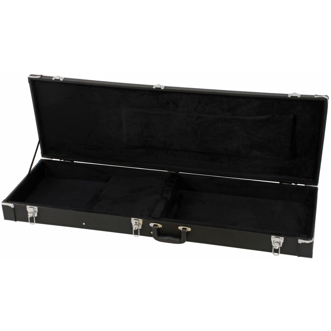 ON-STAGE GCB-6000B BASS GUITAR HARDCASE PLYWOOD CONSTRUCTION WITH CUSTOM MOULD INTERIOR BLACK COLOR  (ON STAGE, ONSTAGE), On-Stage, CASES & GIG BAGS, on-stage-cases-gig-bags-os-55761, ZOSO MUSIC SDN BHD